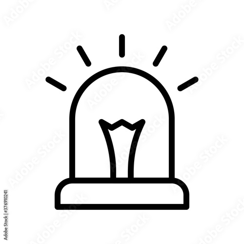 administrative related police car light or prime minister car light vector in lineal style,
