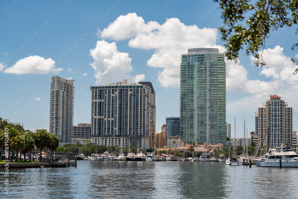 Highrise tower condominiums at St Petersburg Florida USA