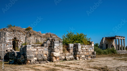 Miletus, was an ancient Greek city on the western of Anatolia, near the Maeander River in ancient Caria. Its ruins are located near Balat in Aydın Province, 