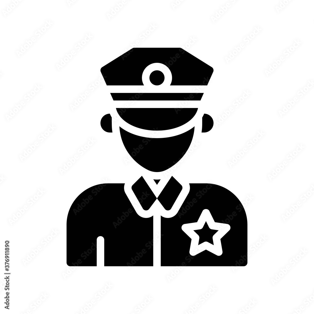 administrative related police man character with uniform and cap vector in solid design, administrative related police man character with uniform and cap vector in solid design,