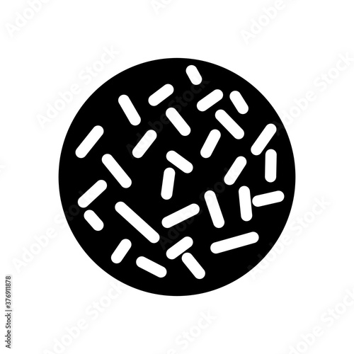 unhealthy bacteria glyph icon vector isolated illustration