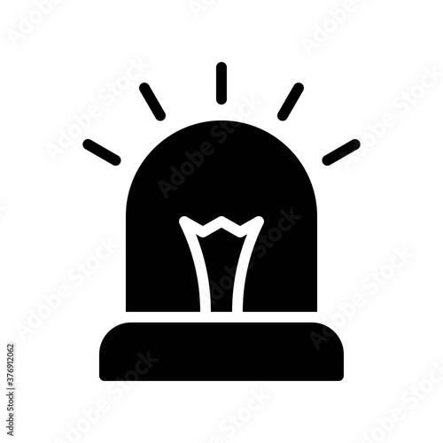 administrative related police car light or prime minister car light vector in solid design,