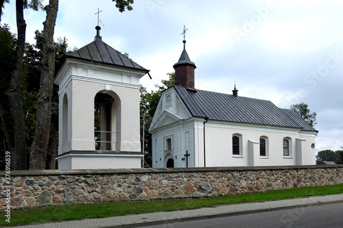 built at the beginning of the 17th century, the Catholic Church of the Assumption in the town of Strabla in Podlasie, Poland