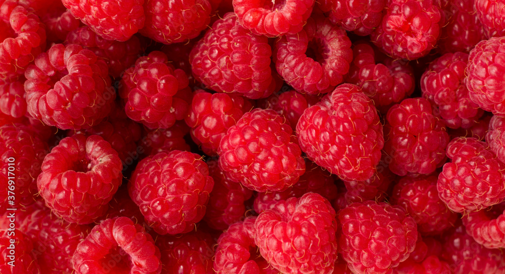 Background of ripe red raspberries, close up Background of ripe red raspberries, close up