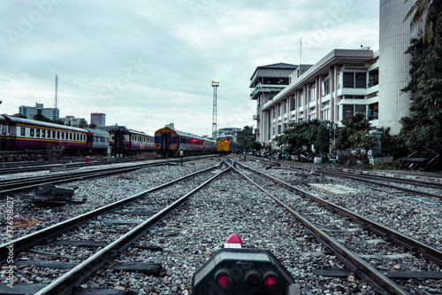 train on railway station