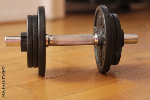 close up of dumbbell