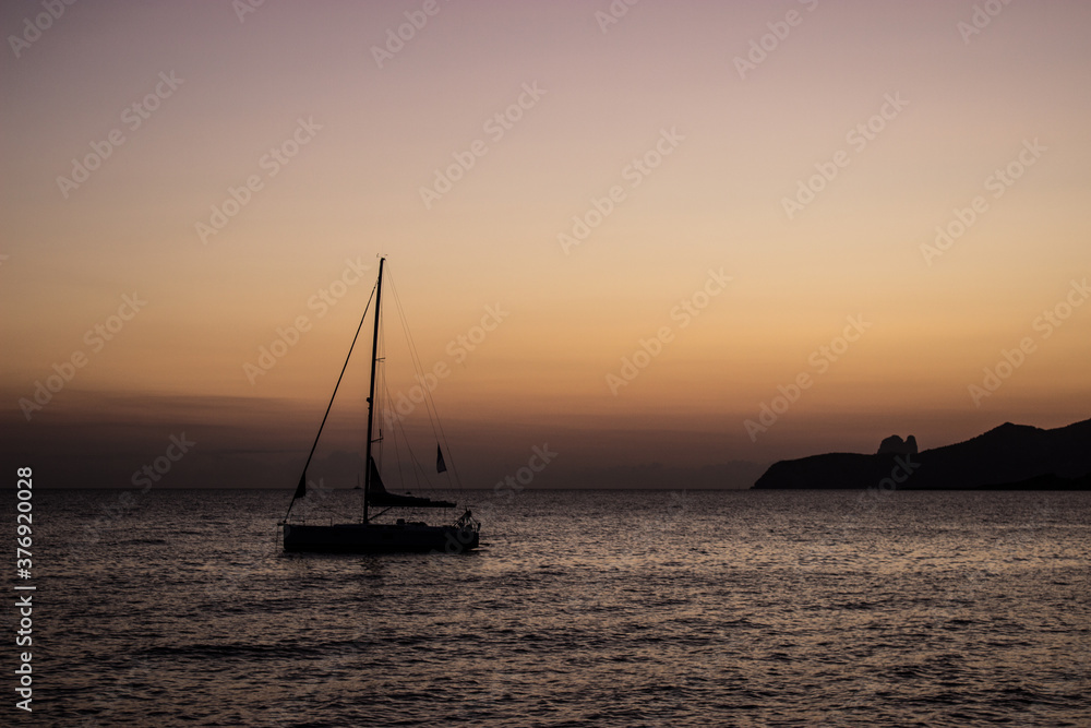Ibiza sunset boat