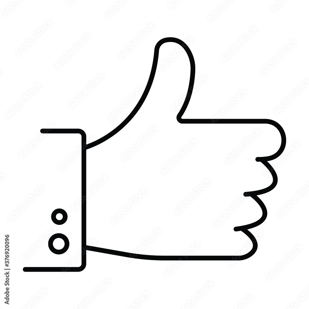 like sign, line icon - vector like sign, line icon - vector