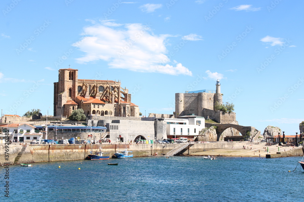 Castro Urdiales is a seaport of northern Spain, in the autonomous community of Cantabria, situated on the Bay of Biscay. 
