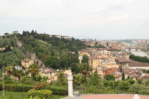 Background Image of Florence Italy | City View | Landscape of Trees and Houses