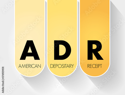 ADR - American Depositary Receipt acronym, business concept background