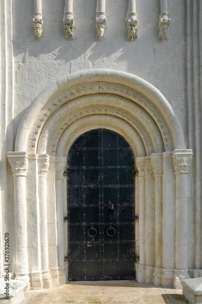 Portal of Church of the Intercession on the Nerl (Pokrova na Nerli, XII century). Vladimir Oblast, Russia.