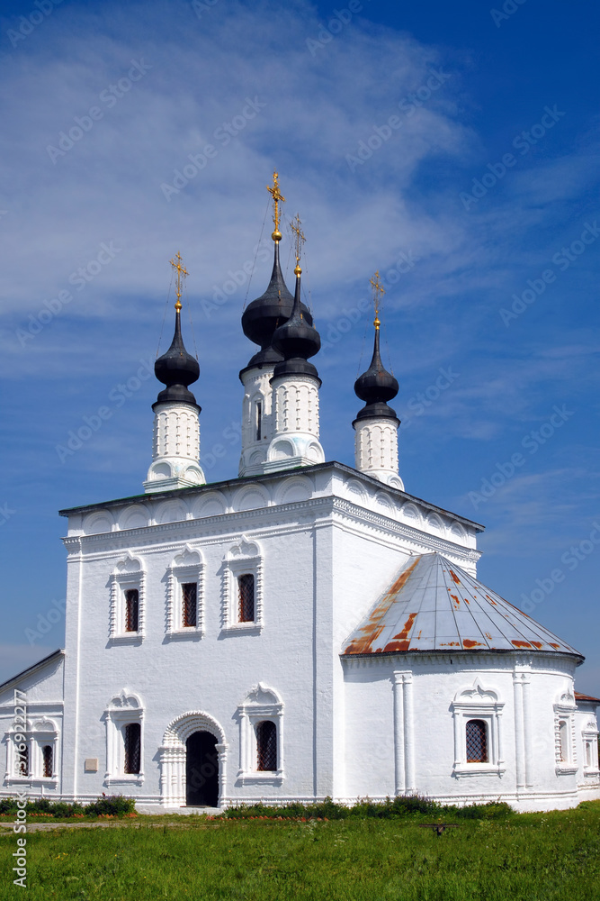 Ascension church (Voznesenskaya church, late XVII century) of Alexandrovsky monastery. Suzdal town, Vladimir Oblast, Russia.