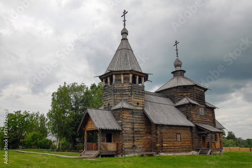 Wooden Resurrection Church (Voskresenskaya church, 1776). Suzdal town, Vladimir Oblast, Russia.