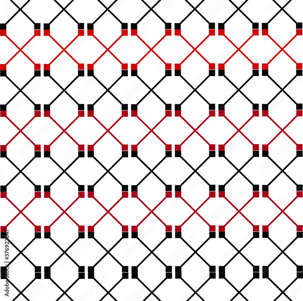 Fototapeta premium Chain with red adds