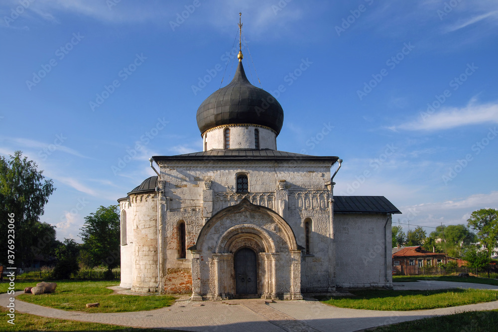 Saint George's Cathedral (Georgievsky cathedral, 1230-1234), last stone church built in Russia before the Mongol invasion. Yuryev-Polsky town, Vladimir Oblast, Russia.