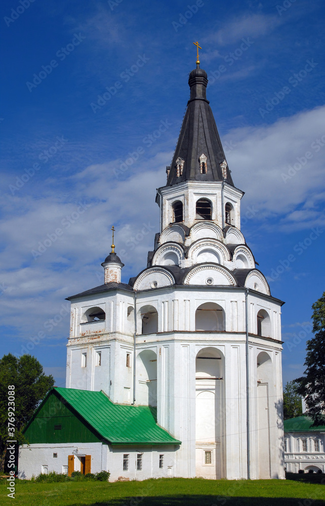 Church-bell tower of the Crucifixion of Christ (Raspyatiya Christova church, XVI century). Alexandrov Kremlin, Alexandrov town, Vladimir Oblast, Russia.