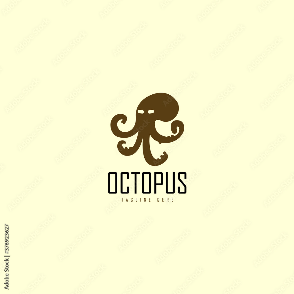 Octopus logo icon design concept