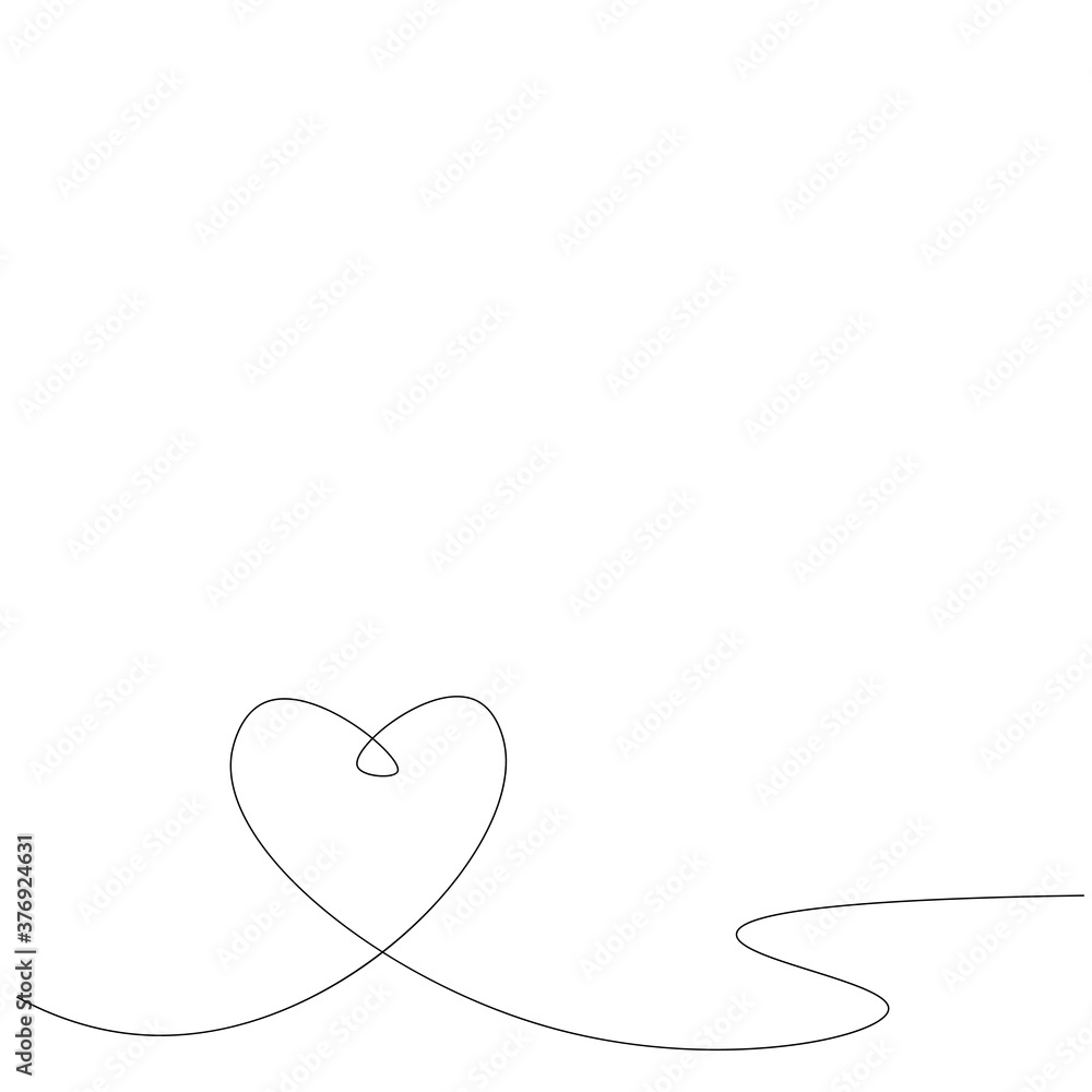 Heart love card, vector illustration