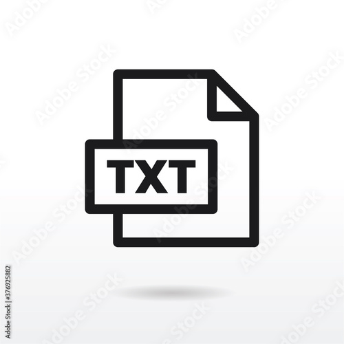 TXT file icon vector . txt sign