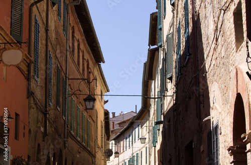 The small medieval village of Montalcino in Tuscany, Italy