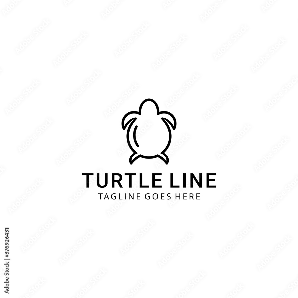 Illustration modern turtle sign abstract modern logo inspiration