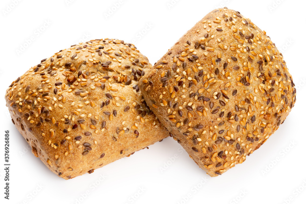Rye eco breads on the white background. Rye eco breads on the white background.