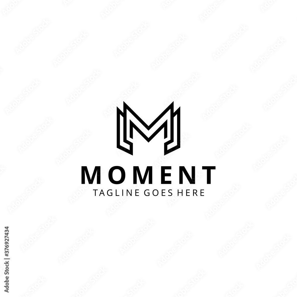 Illustration Creative modern M monogram sign logo design template