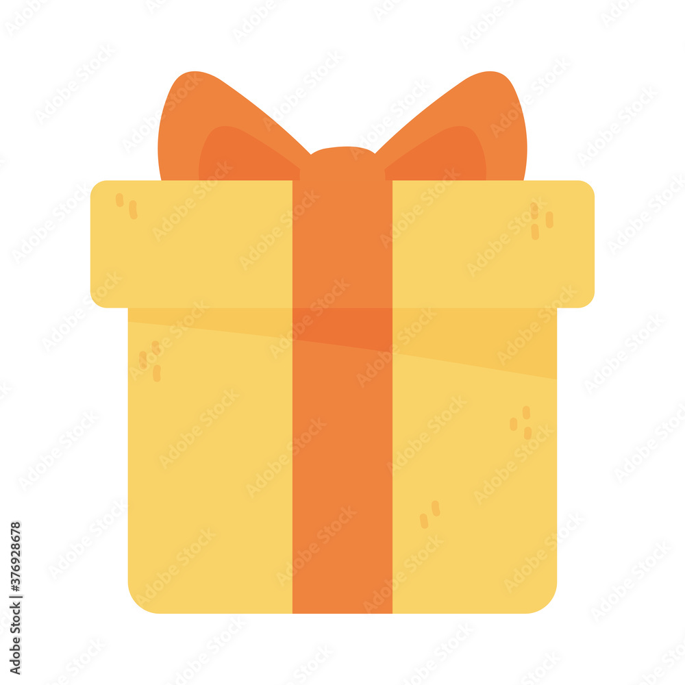 wrapped gift box ribbon celebration isolated icon style wrapped gift box ribbon celebration isolated icon style