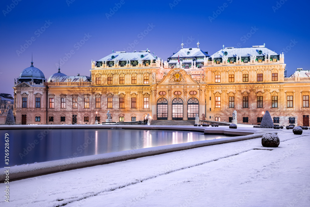 Vienna, Austria - Belvedere winter night
