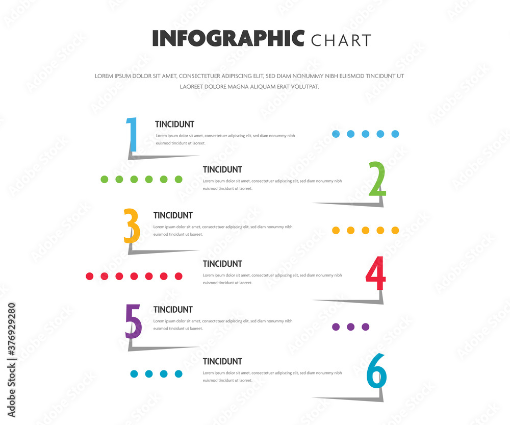 Naklejka premium Infographic graph chart layout with colored values and big numbers, modern and clean business template