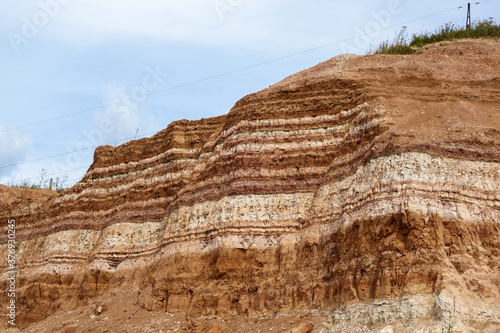 Wallpaper Mural Underground layers of earth as it looks in industrial quarry with opencast mining Torontodigital.ca