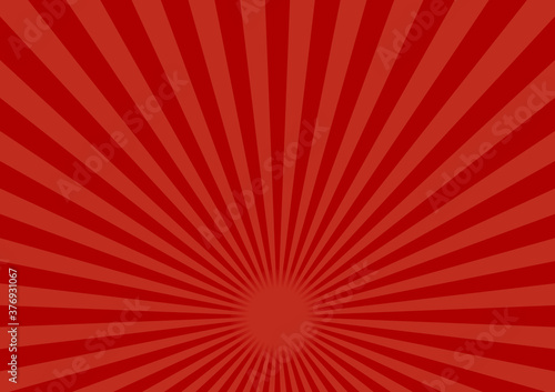 背景素材 集中線 放射線（赤） A01