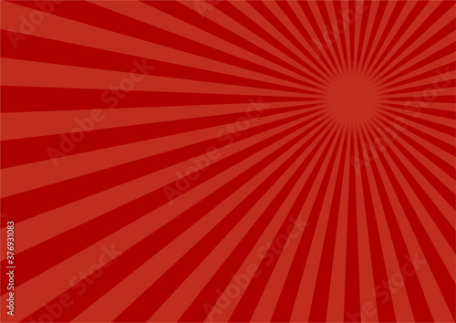 背景素材 集中線 放射線（赤） A02