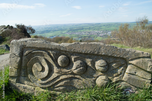 Views from the top of the Otley Chevin, Yorkshire.