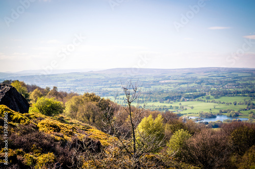 Views from the top of the Otley Chevin, Yorkshire.