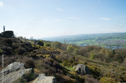Views from the top of the Otley Chevin  Yorkshire.