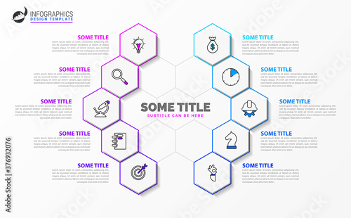 Infographic design template. Creative concept with 10 steps