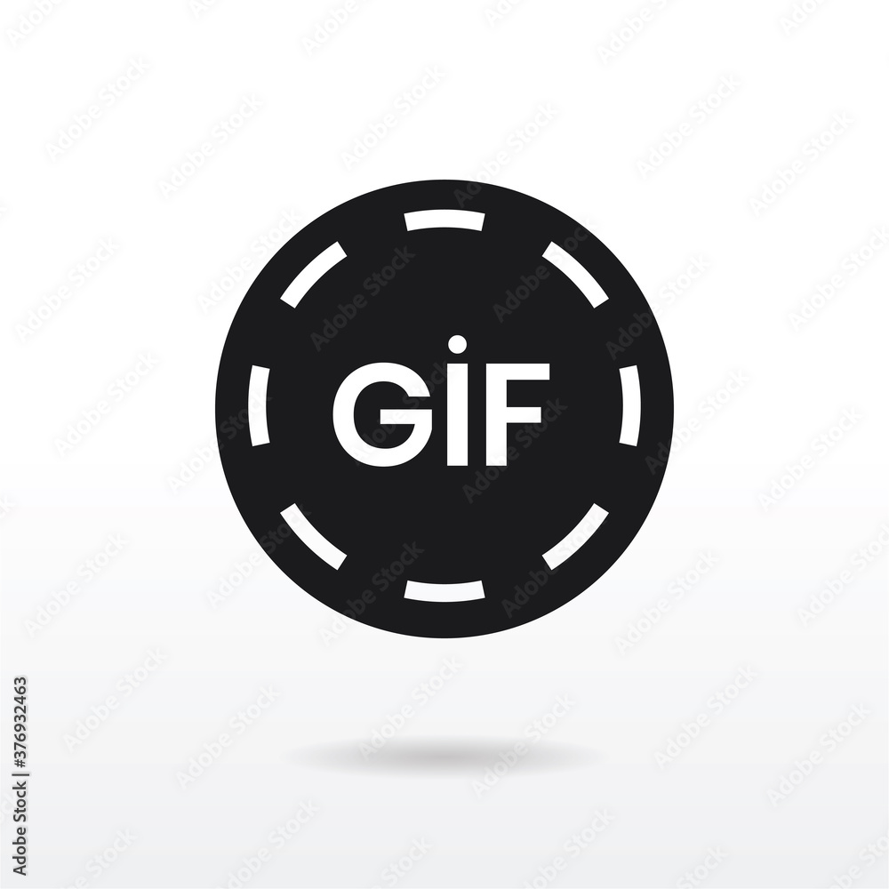 Gif icon vector . animation sign Gif icon vector . animation sign