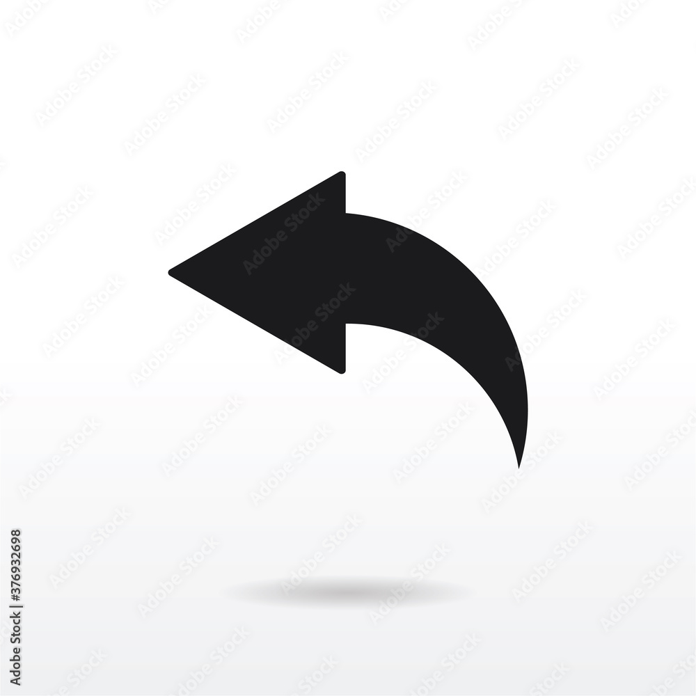 Back icon vector . Left Arrow sign Back icon vector . Left Arrow sign