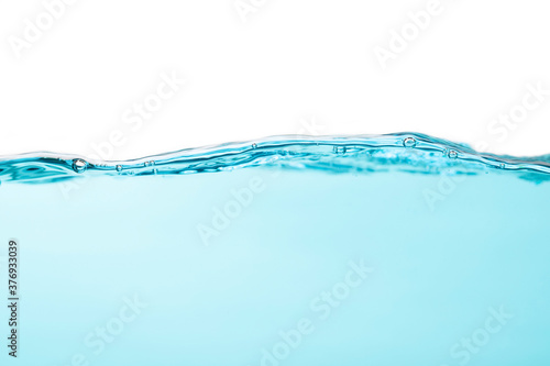 Close up of air bubble and water splash,Water splash isolated on white background.