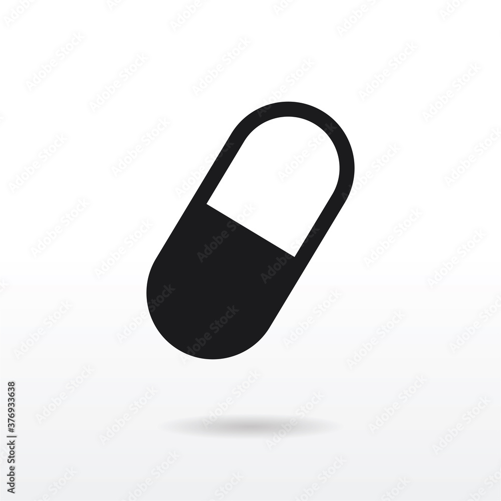 Capsule icon vector . Pill sign Capsule icon vector . Pill sign