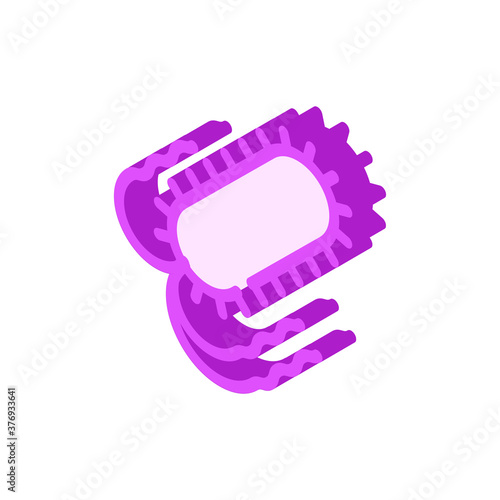 salmonella bacteria isometric icon vector isolated illustration