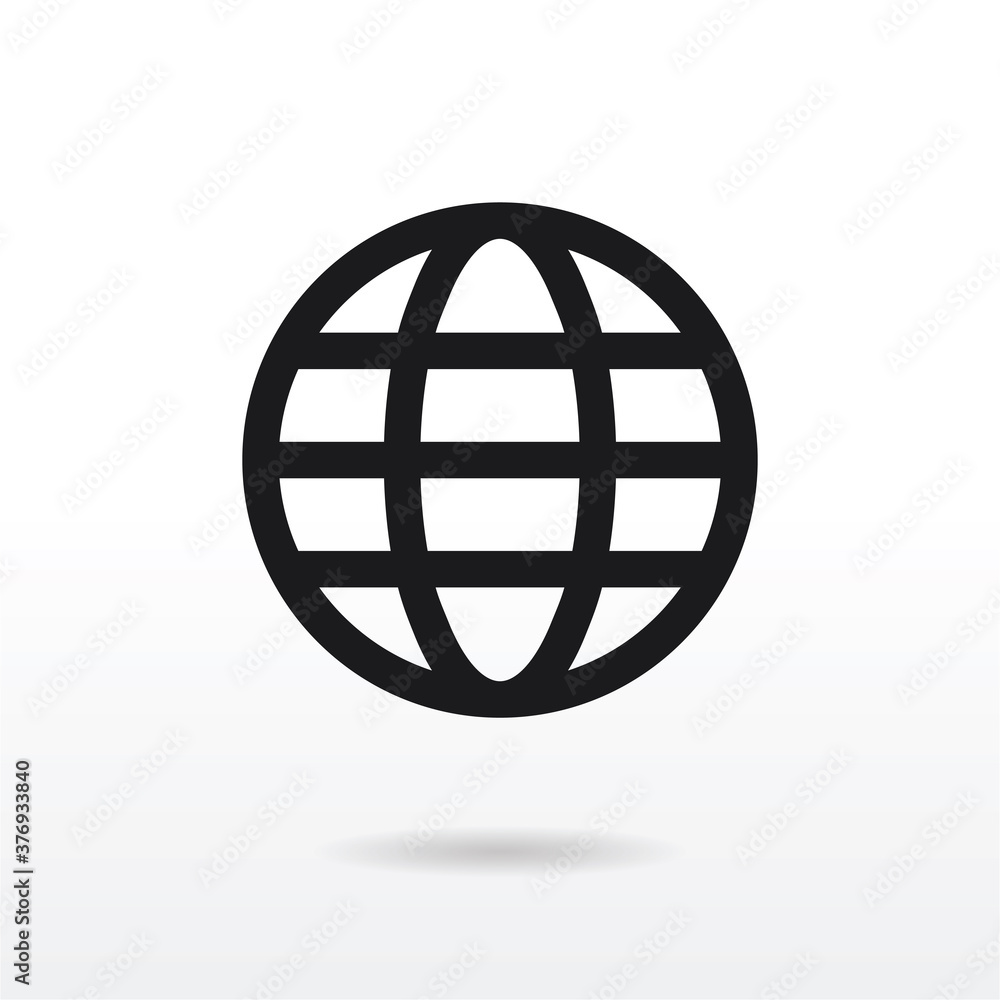 Globe icon vector . World sign Globe icon vector . World sign