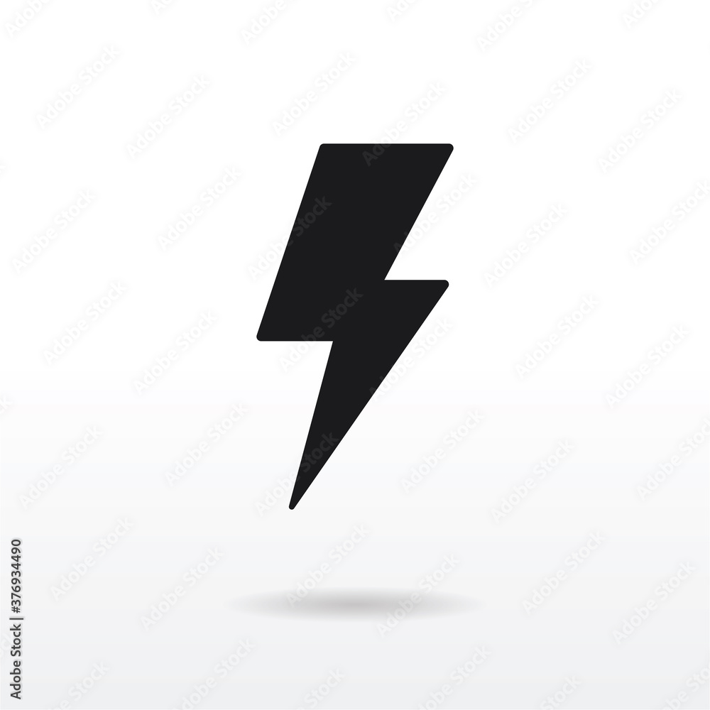 Lightning icon vector . Flash sign Lightning icon vector . Flash sign
