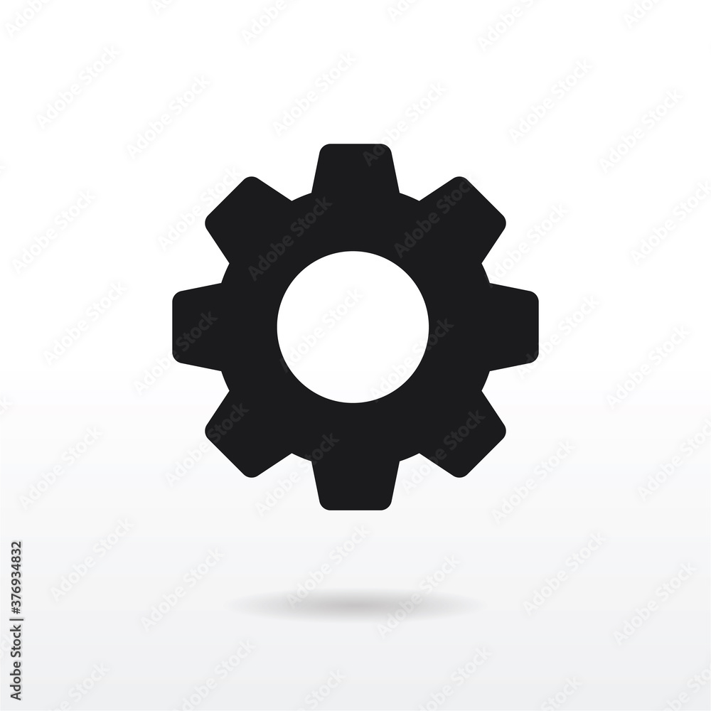 Setting gear icon vector . Gear sign Setting gear icon vector . Gear sign