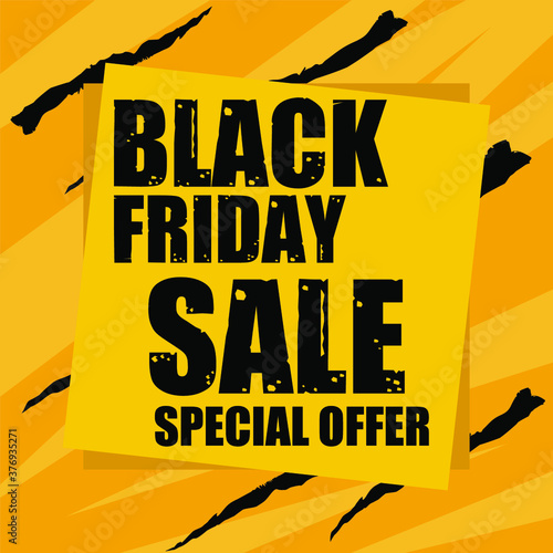 Black friday sale banner and background illustration vector