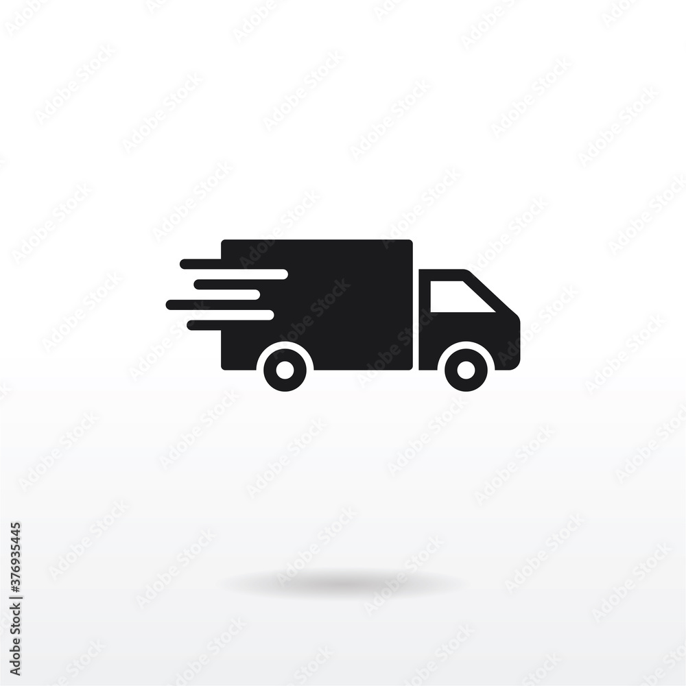 delivery truck icon vector . transportation sign