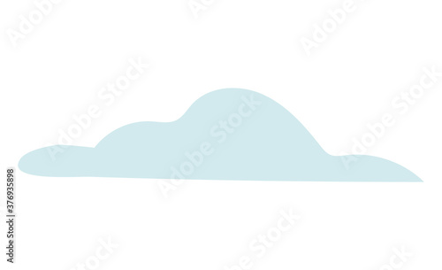 Isolated cloud shape vector design