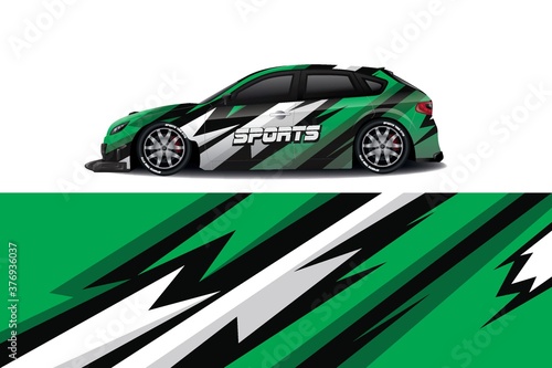 Sports car wrapping decal design 